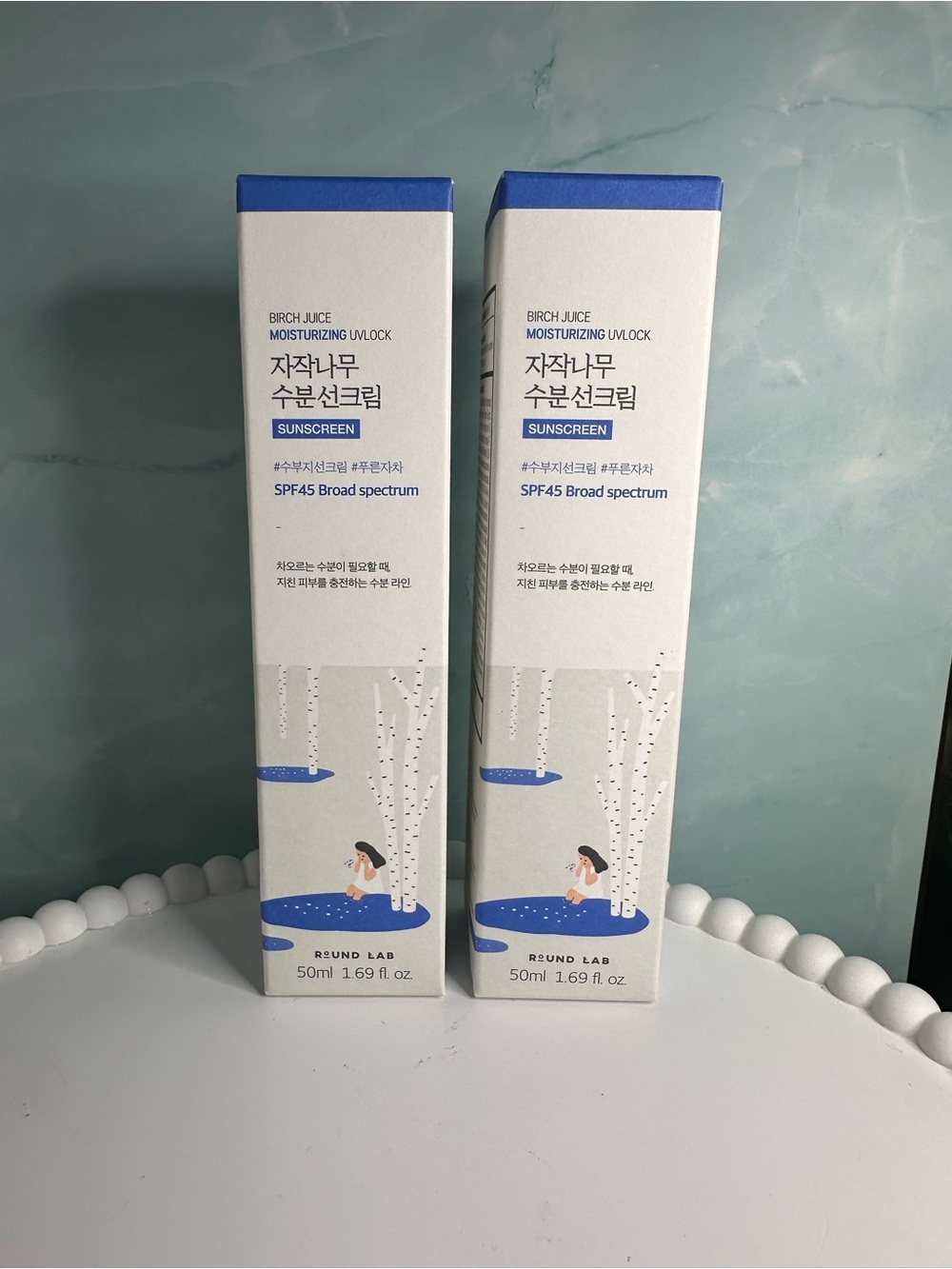 Round Lab Birch Juice Moisturizing Sun Cream SPF45 - 2-pack New in box